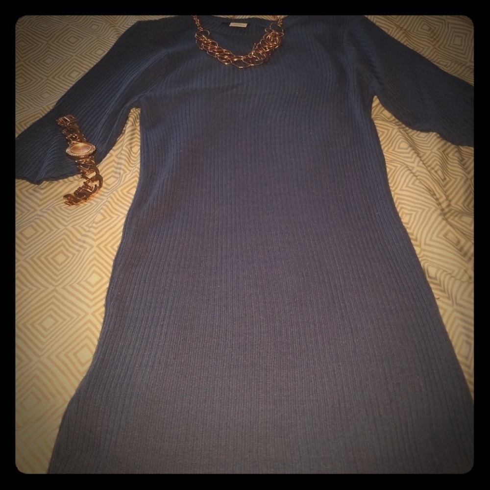 Blue large dress
